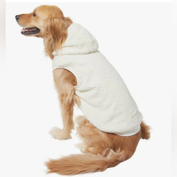 NWT FRISCO Plush Fur Dog Hoodie Ivory White with Gold Specks size X-Large - Picture 11 of 14